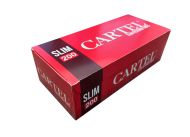 Cigarette tubes CARTEL 200 SLIM RED - brown filter